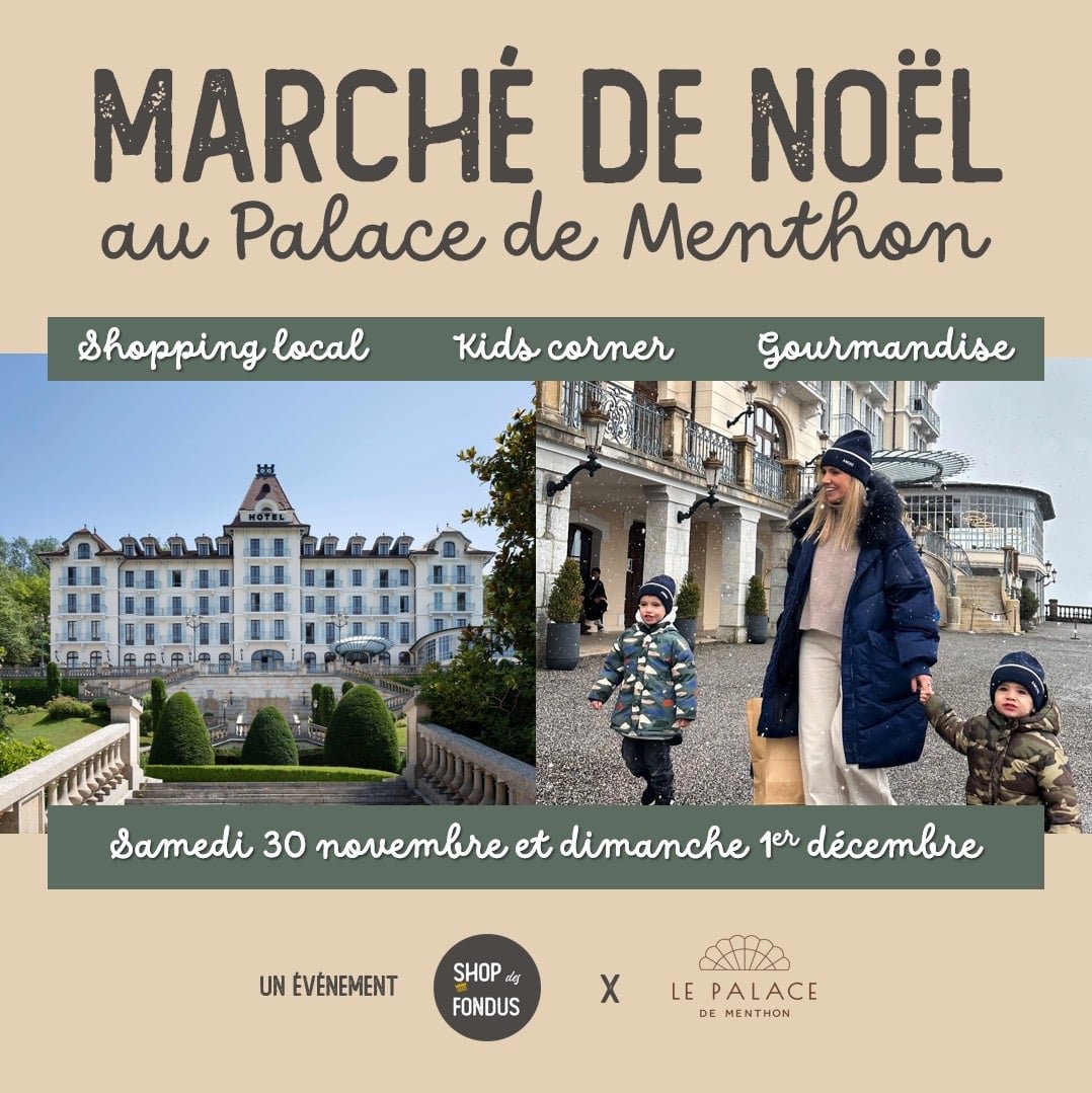 Annonce marché de Noël Shop des Fondus au Palace de Menthon